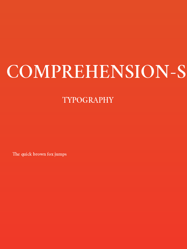 Comprehension-SemiBold Poster