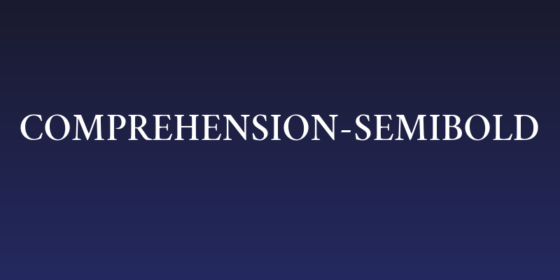Comprehension-SemiBold Social Header