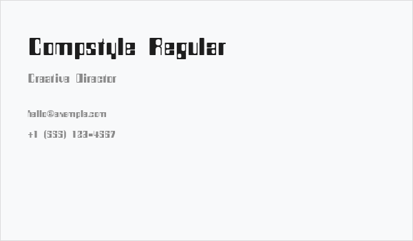 Compstyle Regular Business Card