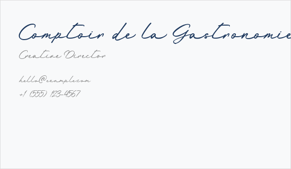 Comptoir de la Gastronomie Business Card