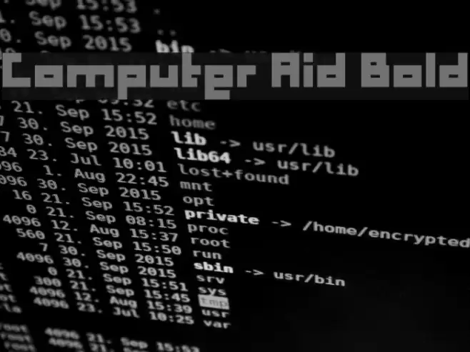 Computer Aid Bold Font examples