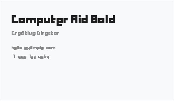 Computer Aid Bold Business Card