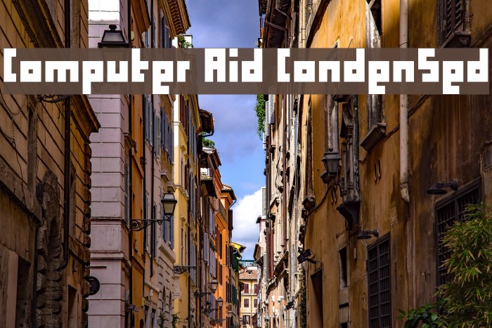 Computer Aid Condensed Font examples