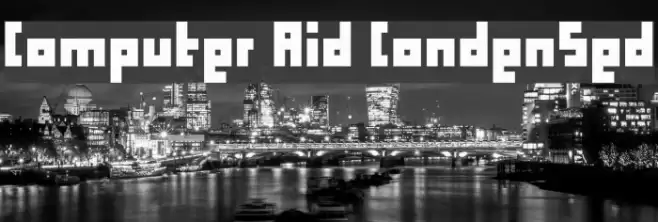 Computer Aid Condensed Font examples