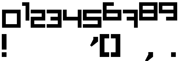 Computer Aid Light Font OTHER CHARS