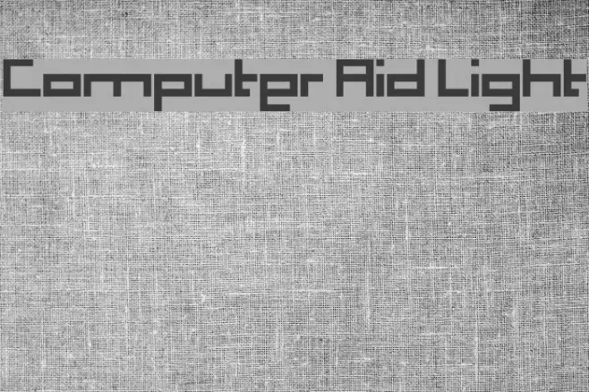 Computer Aid Light Font examples
