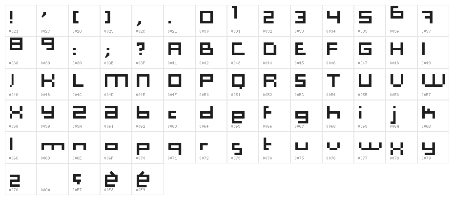 Computer Aid Light Character Map
