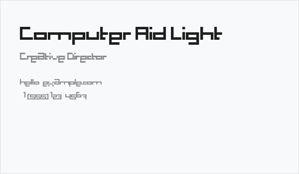 Computer Aid Light Business Card