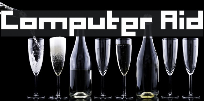 Computer Aid Font examples