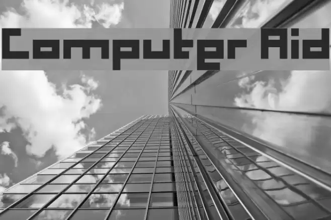 Computer Aid Font examples