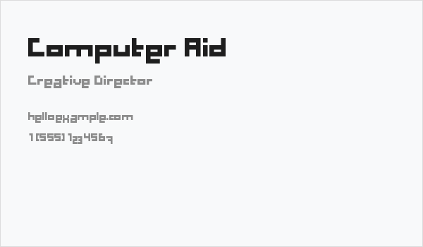 Computer Aid Business Card