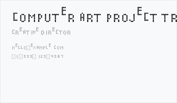 Computer Art Project Try 2 Regular Business Card