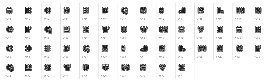 Computer Book Regular Character Map