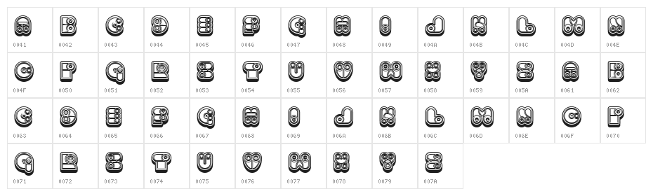 Computer Extravagant Hollow Regular Character Map