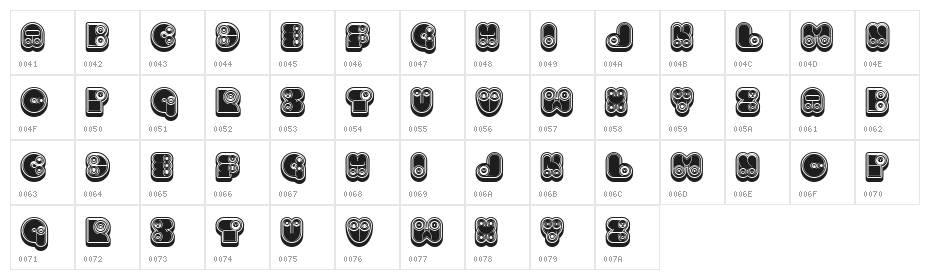 Computer Extravagant Regular Character Map