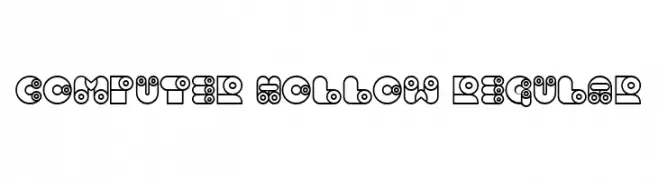 Computer Hollow Regular  免费字体下载