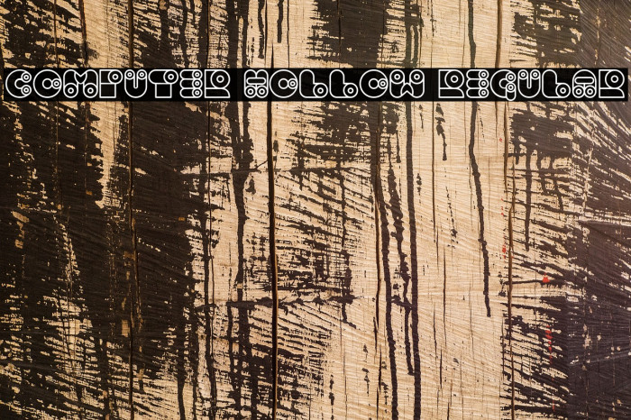 Computer Hollow Regular Font examples