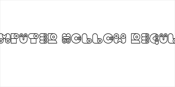 Computer Hollow Regular Logo