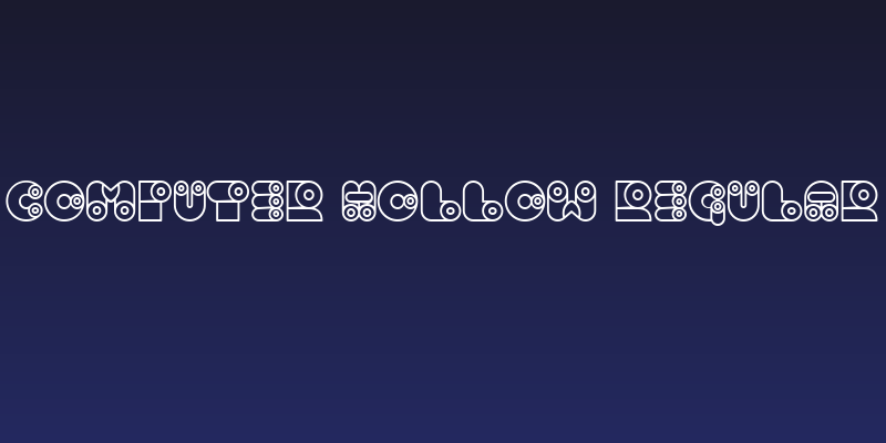 Computer Hollow Regular Social Header