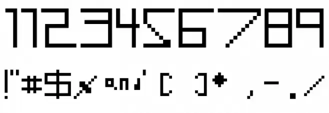 Computer Malfunction Error Font OTHER CHARS