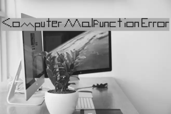 Computer Malfunction Error Font examples