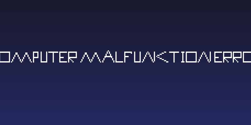 Computer Malfunction Error Social Header