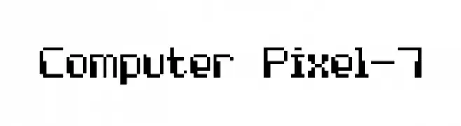 Computer Pixel-7  Frei Schriftart Herunterladen