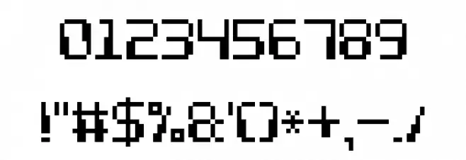 Computer Pixel-7 Font OTHER CHARS