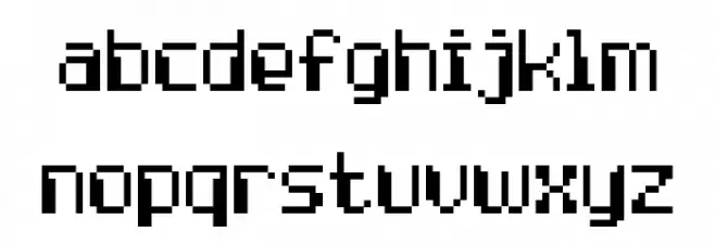 Computer Pixel-7 Schriftart Kleinbuchstaben