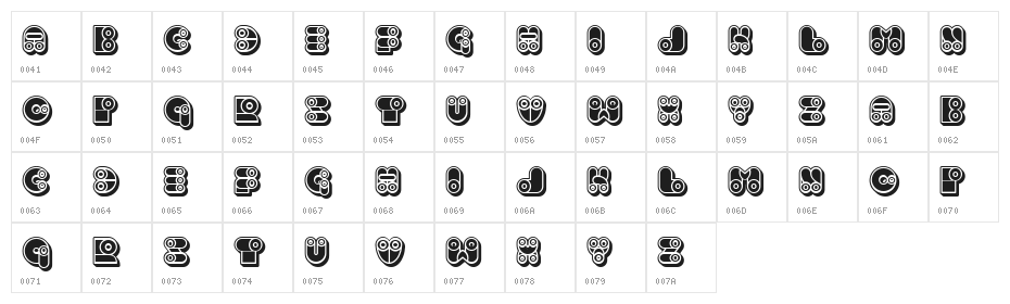 Computer Regular Character Map