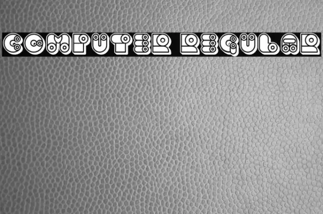 Computer Regular Schriftart examples