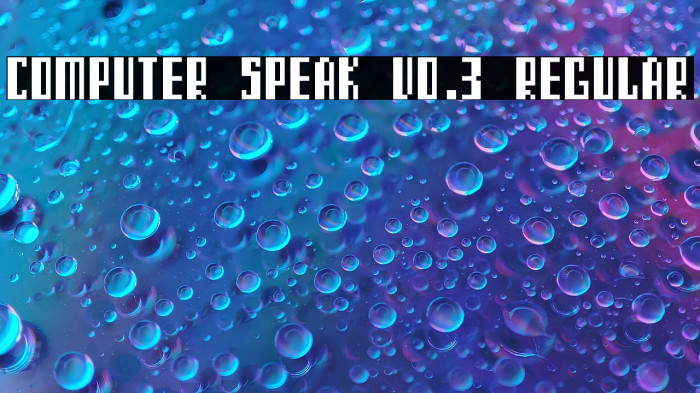 Computer Speak v0.3 Regular Example 1