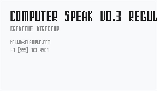 Computer Speak v0.3 Regular Business Card
