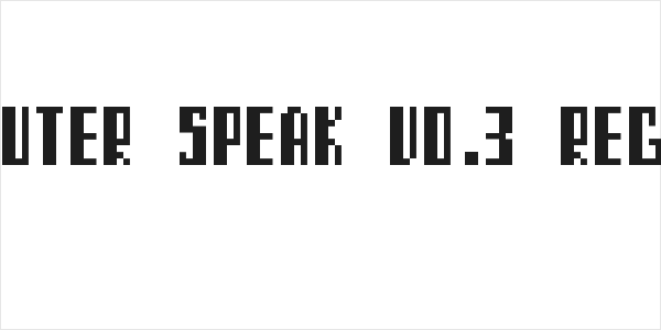 Computer Speak v0.3 Regular Logo