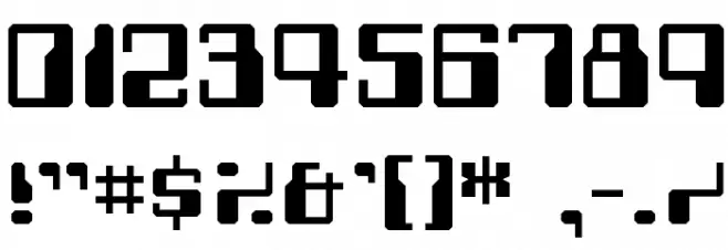 Computerfont Regular Schriftart Anderer Schreiben