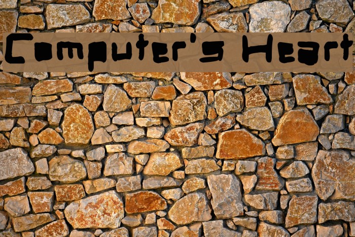 Computer's Heart Font examples
