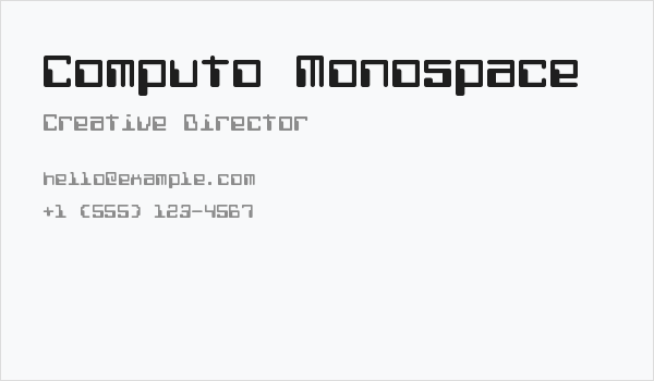 Computo Monospace Business Card