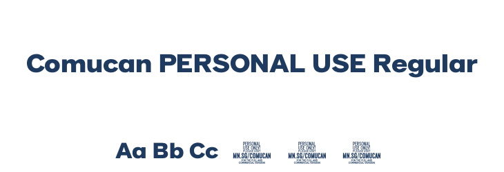 Comucan PERSONAL USE Regular Font Preview