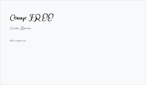 Comye FREE Business Card