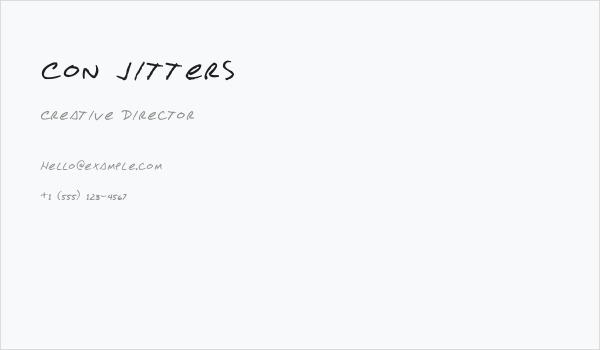 Con Jitters Business Card