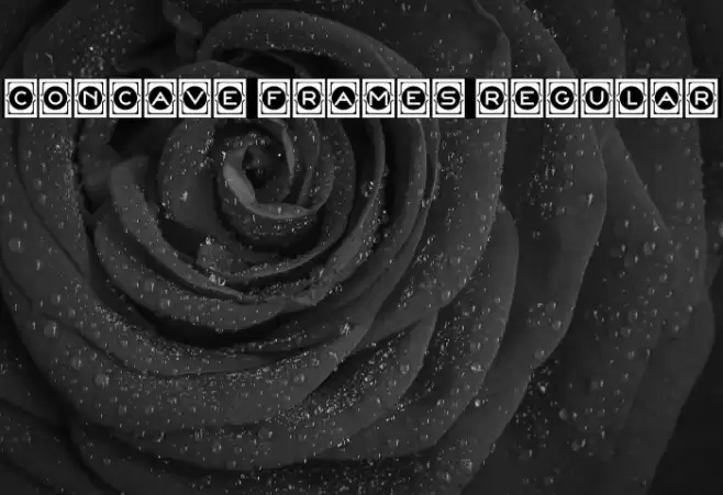 Concave Frames Regular 字体 examples