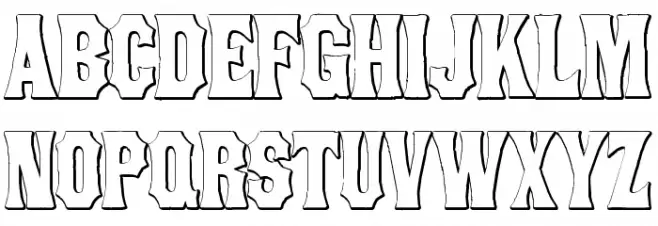 ConcaveTuscan Beveled Шрифта ВЕРХНИЙ