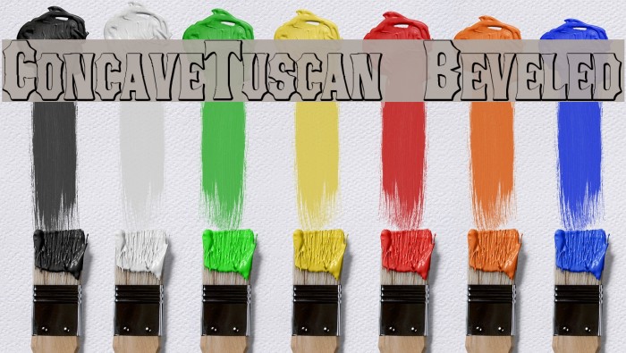 ConcaveTuscan Beveled Font examples