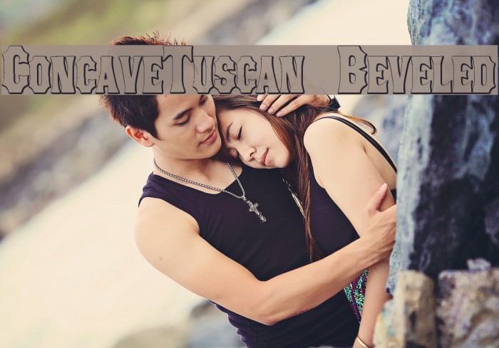 ConcaveTuscan Beveled Font examples