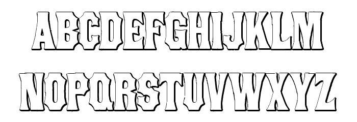ConcaveTuscan Beveled Font LOWERCASE