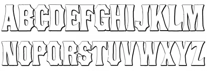ConcaveTuscanBeveled Font Litere mari