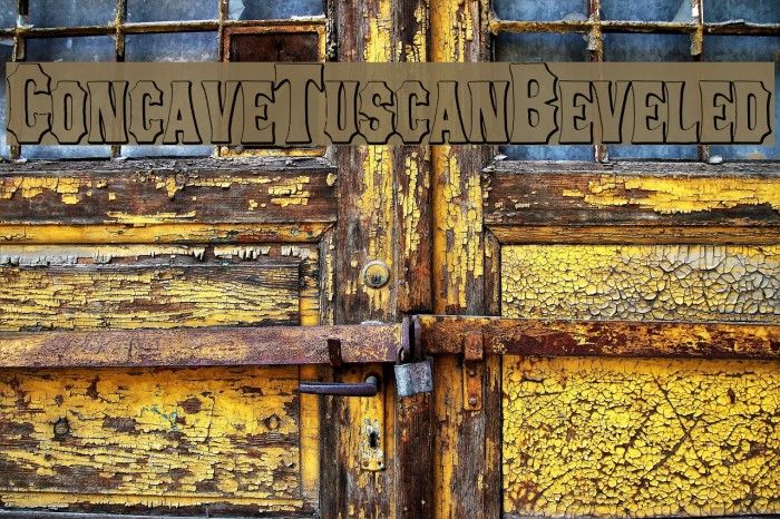 ConcaveTuscanBeveled Font examples