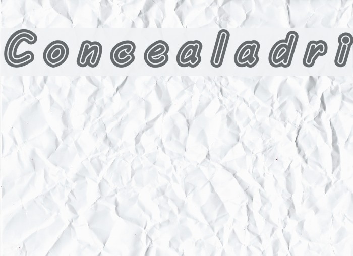 Concealadri Font examples