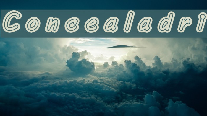 Concealadri Font examples