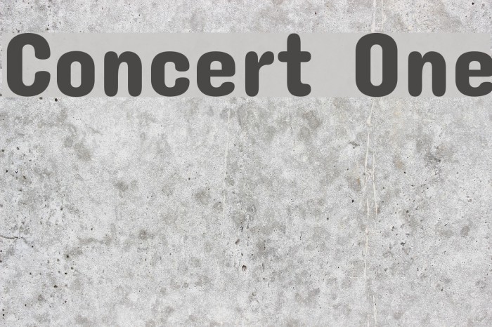 Concert One Font examples